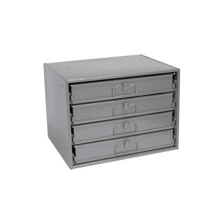 Durham Steel Compartment Box Rack 20 X 15-3/4 X 15 With 4 Of 16-Compartment Boxes